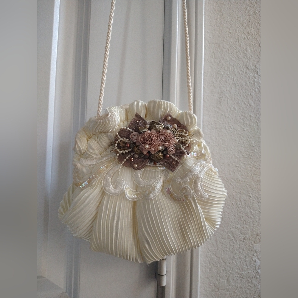 Vintage Letty Evening Pouch Satin Bag